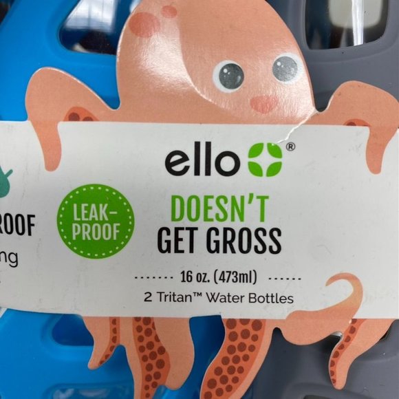 Ello Dash Tritan Water Bottles Carolina Blue/Grey 16 ozs - Picture 5 of 9